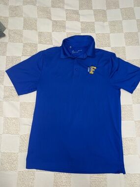 Under Armour Royal Blue Polo Shirt with Embroidered F Logo for Findlay Golf sz S